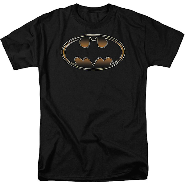 Guld og Sort Logo Batman T-Shirt S
