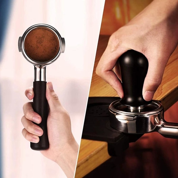 Kalibrert Espresso Tamper med Fjærbelastet Elastisk Kaffetamper i Rustfritt Stål for Malt Kaffe