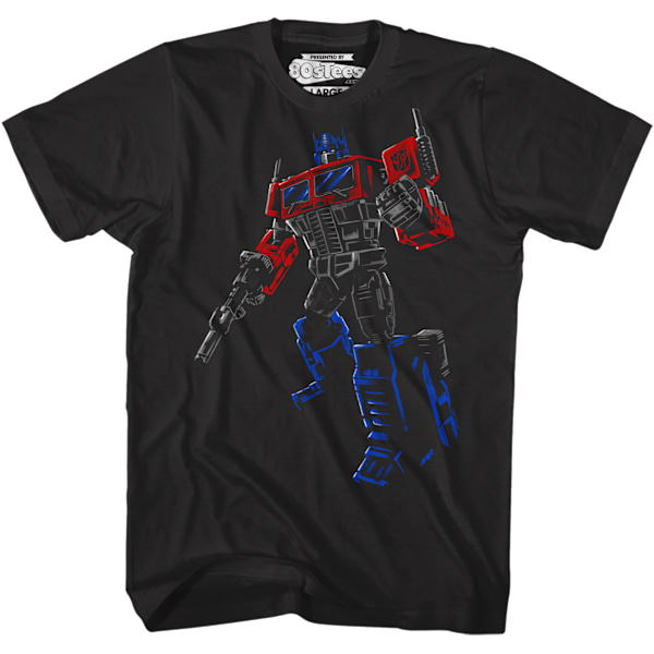 Børstet Optimus Prime Transformers T-skjorte L
