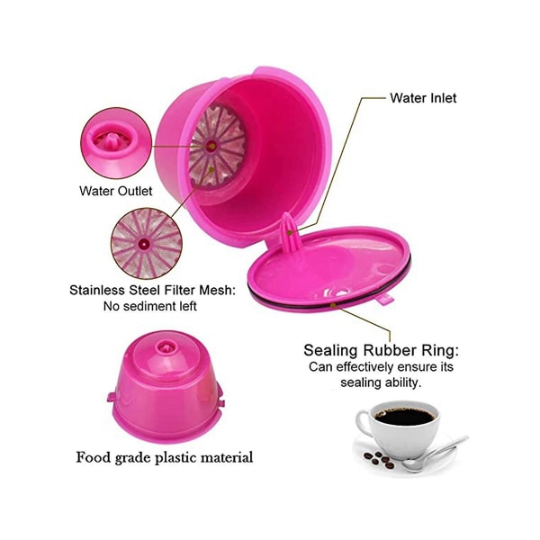 Kaffe Kapselkopp Filterkopp Påfyllbar Gjenbrukbar Filter