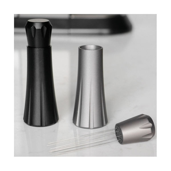 Kaffeomrörare, Espressotillbehör, Verktyg i Aluminiumlegering för Omrörning och Dispensering av Kaffe, Svart
