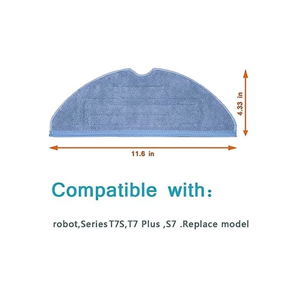 Støvsugermopp erstatningspute for T7s T7s Plus S7 /s7 Maxv/s7 Maxv Plus/s7 Maxv Ultra Gjenbrukbar Hard F