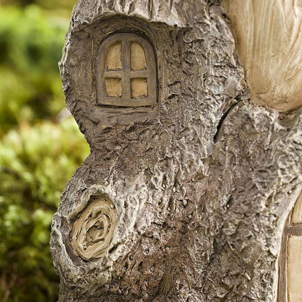 Trädgårdsfågelbad, polyresin Stort trädform Fågelbad Brun piedestal Handgjord utomhushemträdgårdspresent