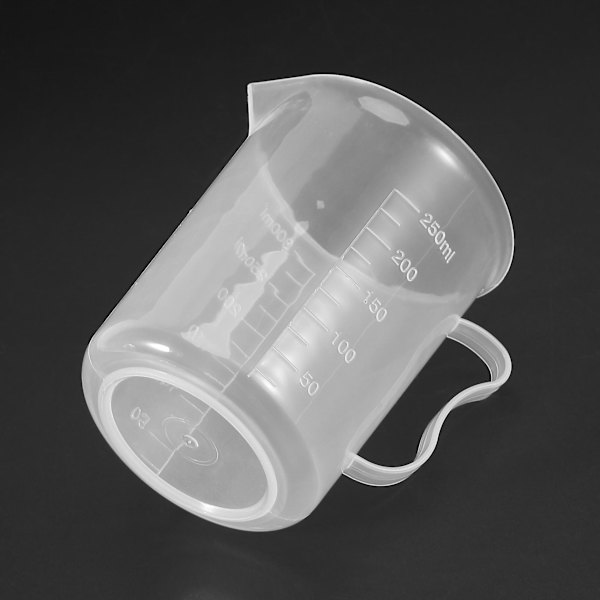 Mätbägare 250ml graderad bägare transparent vit plastkopp