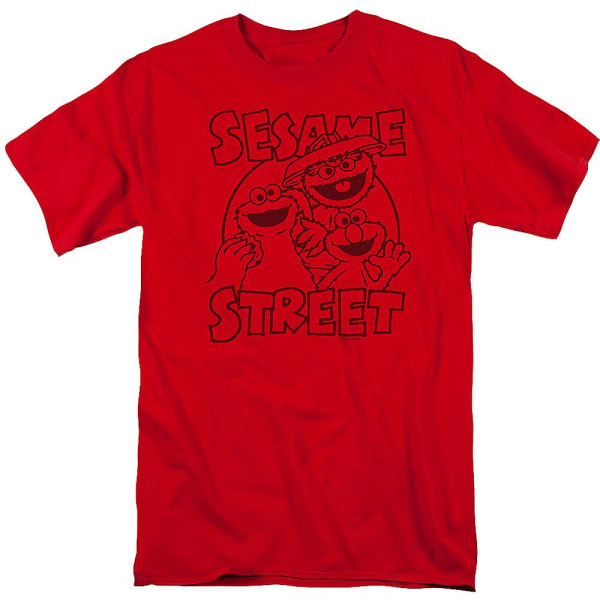 Cookie Monster Oscar The Grouch Elmo Sesam Street T-shirt XXL