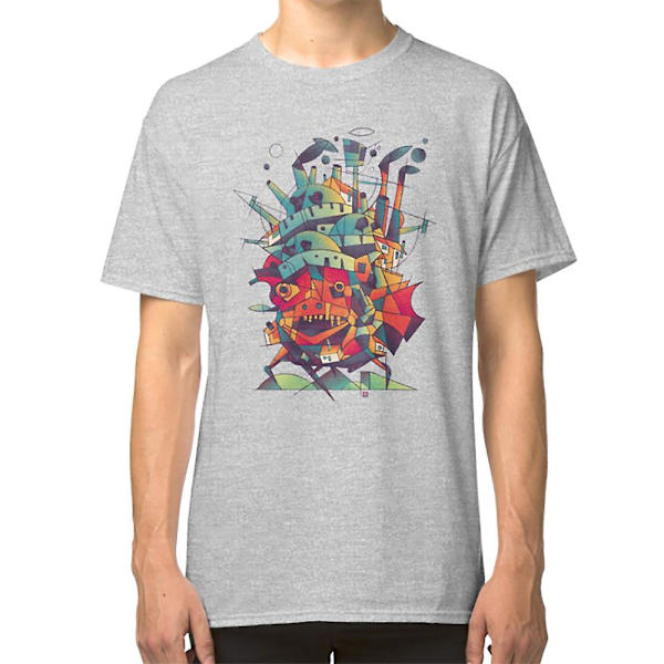 T-skjorte med Ghibli-slottet grey M