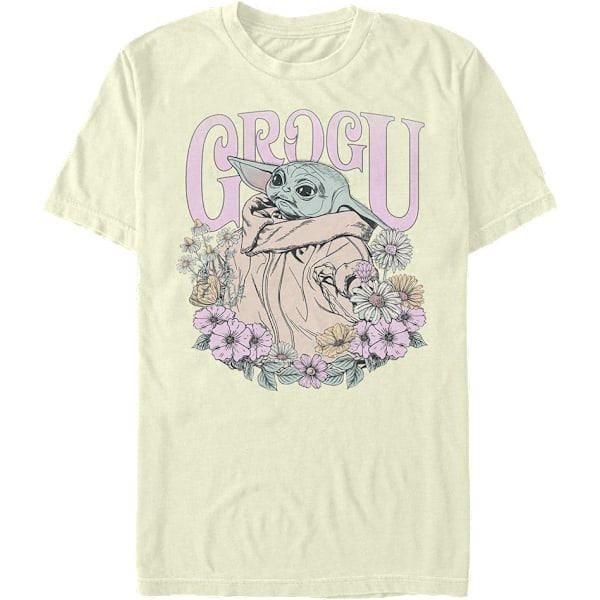 Grogu Blomster Mandalorian Star Wars T-Shirt XXL