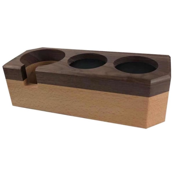 Espresso Ground Holder Wooden Filling and Pressing Rack, A