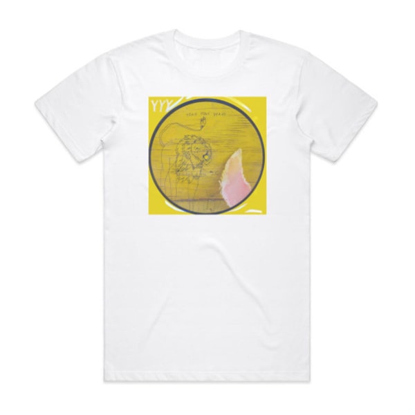 Yeah Yeah Yeahs Gold Lion Album Cover T-shirt Vit M