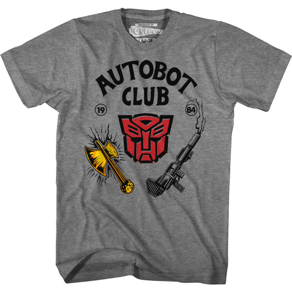 Gray Autobot Club Transformers T-Shirt XXXL