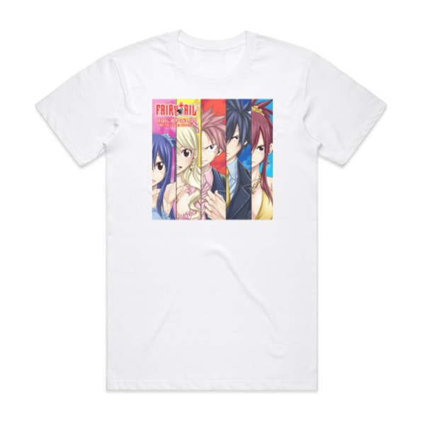 Yasuharu Takanashi Fairy Tail Original Soundtrack Volym 4 Albumomslag T-shirt Vit XXXL