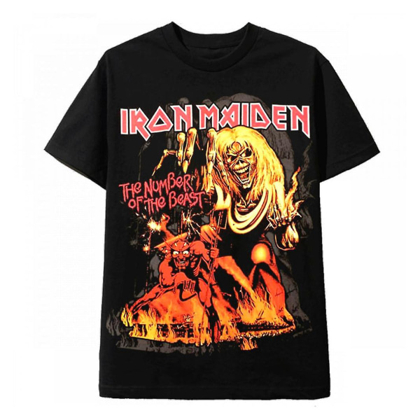 Vintage Rock T-shirt Noir Iron Maiden nummer av odjuret S