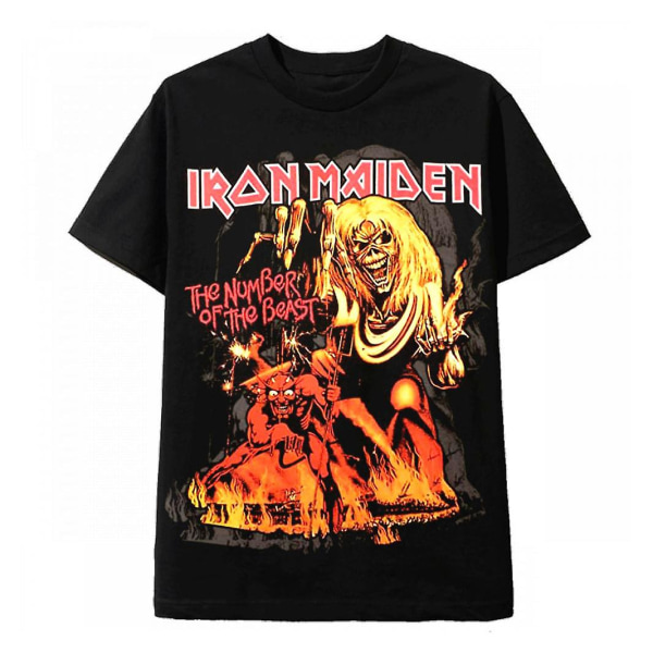 Vintage Rock T-shirt Noir Iron Maiden nummer av odjuret XL