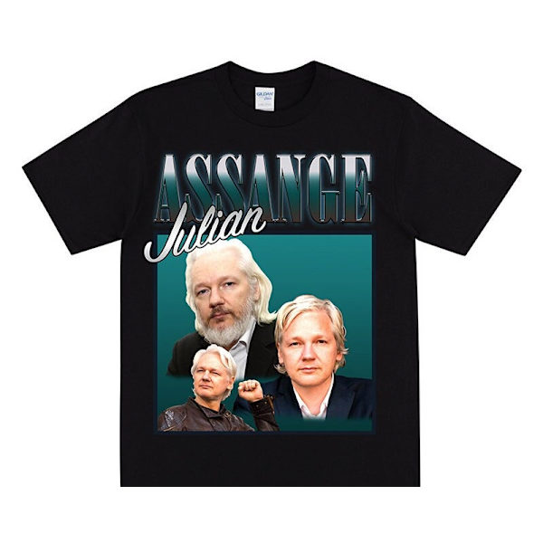 JULIAN ASSANGE Kunnianosoitus T-paita Black XL