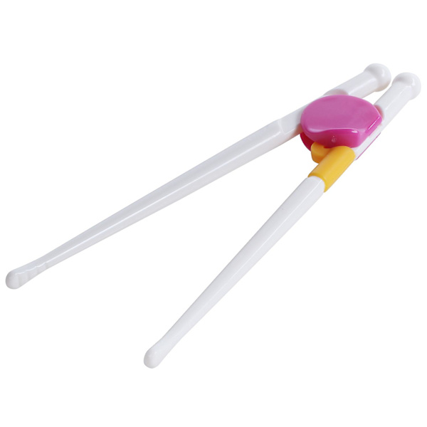 1 Par Barn Chopsticks Träning Assistent Lärning Lätt Att Använda Populär Färg: Rosa