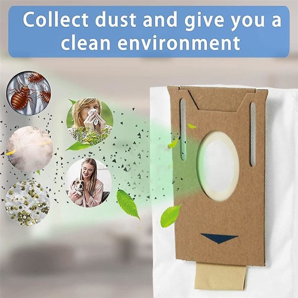 12 st Dammsugarpåsar för Deebot Ozmo T8 T8 T8 Plus T9 T9 N8 N8 Plus N8 Reservpåse