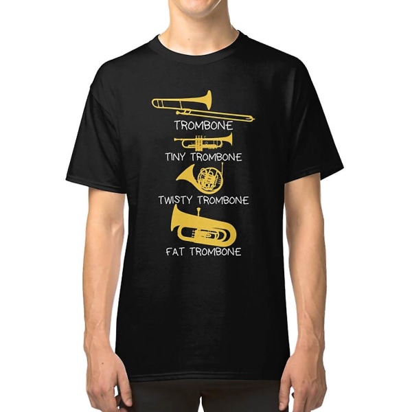 Roliga typer av tromboner, rolig trombonpresent T-shirt XXL
