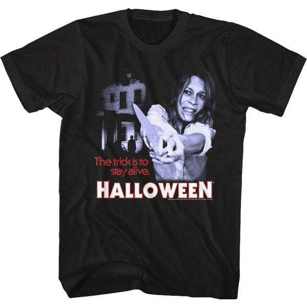 The Trick Is To Stay Alive Halloween T-shirt L