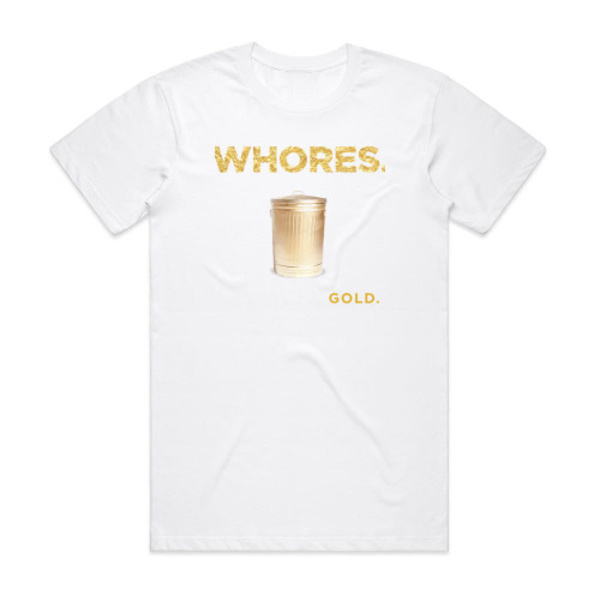 Whores_ Gold Album Cover T-Shirt Hvid XL