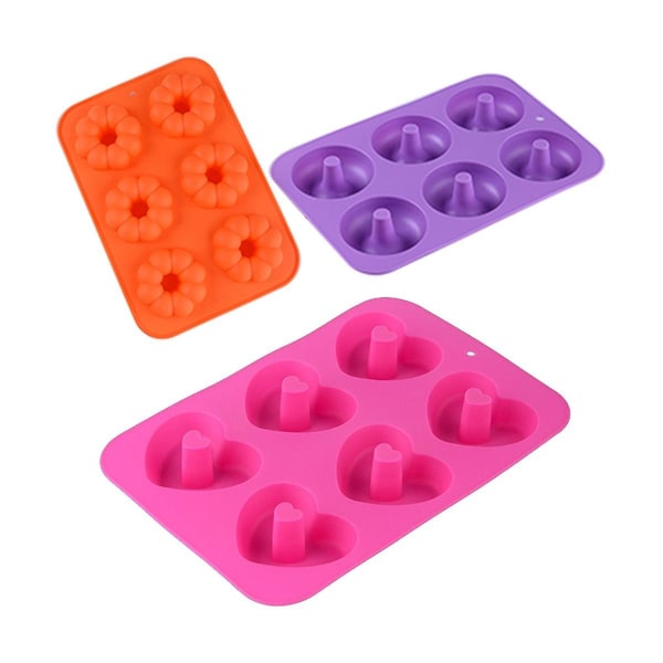 Silikon Donutform, Bare Pop Up, Non-Stick Donut Bageform, Til Donuts, Muffins, Kage Cookies