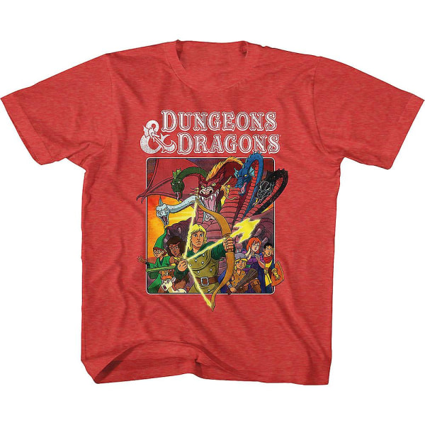 T-shirt med tegnefilmfigurer fra Dungeons & Dragons til børn XXL