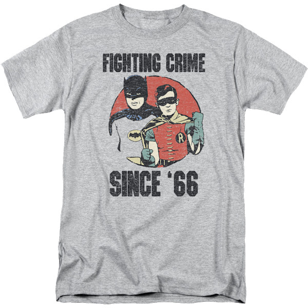 Batman ja Robin Taistelevat Rikollisuutta Vastaan Vuodesta '66 DC Comics T-paita Uusi M