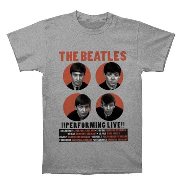 The Beatles 1962 Live-Optræden Grå T-shirt XXXL