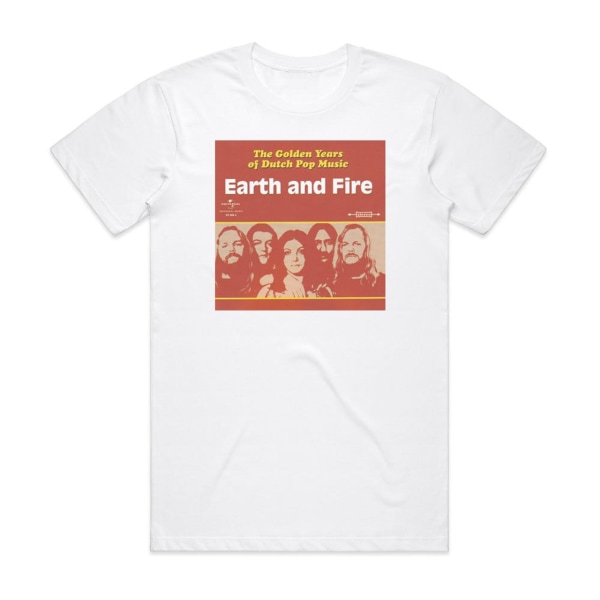 Earth and Fire Golden Years Of Dutch Pop Music Album Cover T-Shirt Hvid L