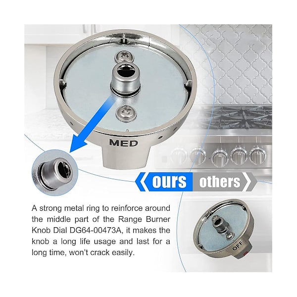 Dg64-00473A Toppbrenner-Vridere for Komfyr Gasskomfyr Utskifting nx58f5700ws Nx58h5600ss Nx58