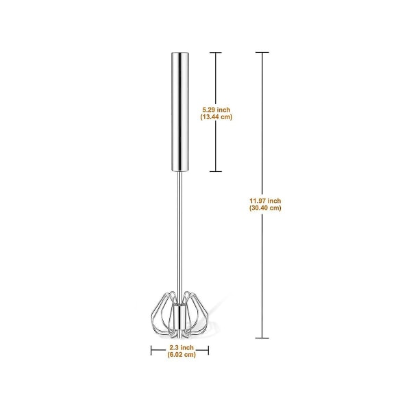 Manuell äggvisp, halvautomatisk äggvisp, äggvisp i rostfritt stål, äggvisp