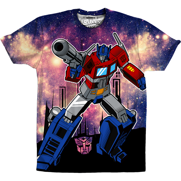 Sublimerings-T-shirt med Galaxy Optimus Prime Transformers S