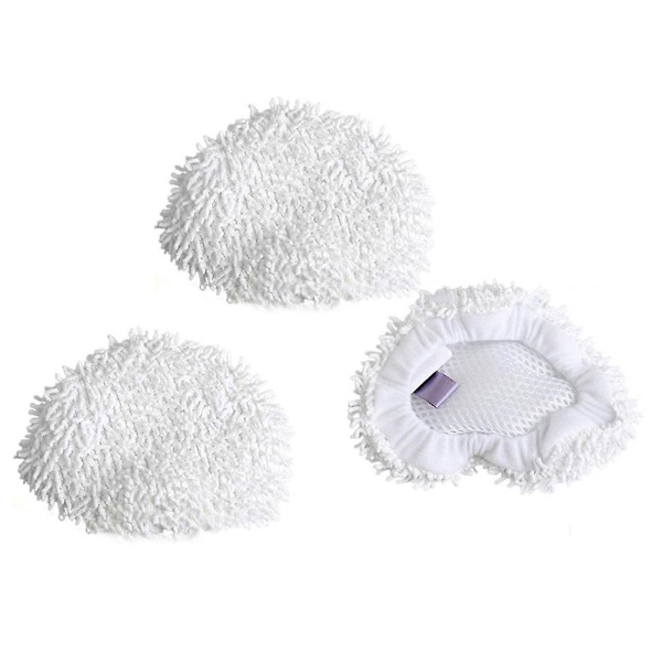 3 st Ersättningsbara Tvättade Moppdukar för S3901-serien Dammsugare Mikrofiber Moppdukar Huvuddynor