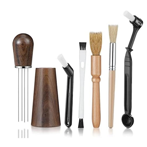 6-pack espressorörar & kaffeborste set, espressoborste set, espressotillbehör