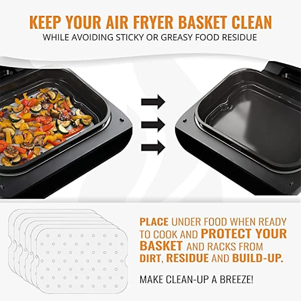 300 st Ninja Food XL Smart FG551 6-i-1 Air Fryer Bakplåtspapper för inomhusgrill, Ninja F