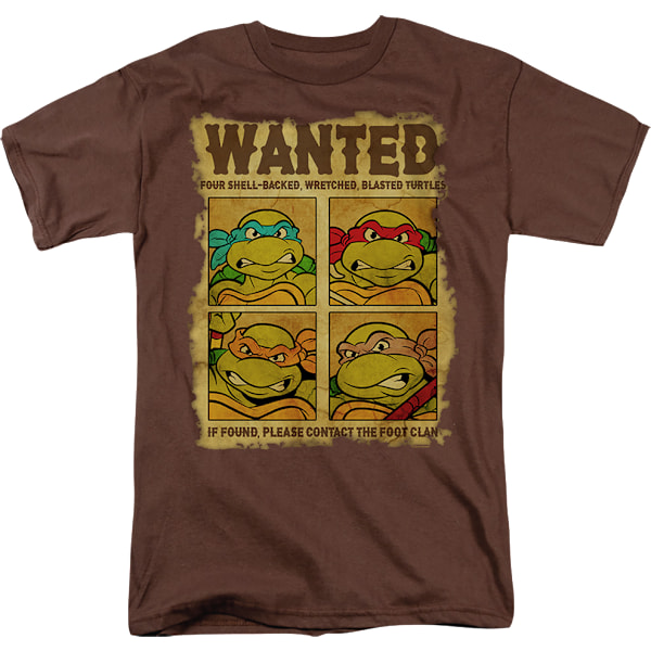 Wanted-juliste Teenage Mutant Ninja Turtles -paita M