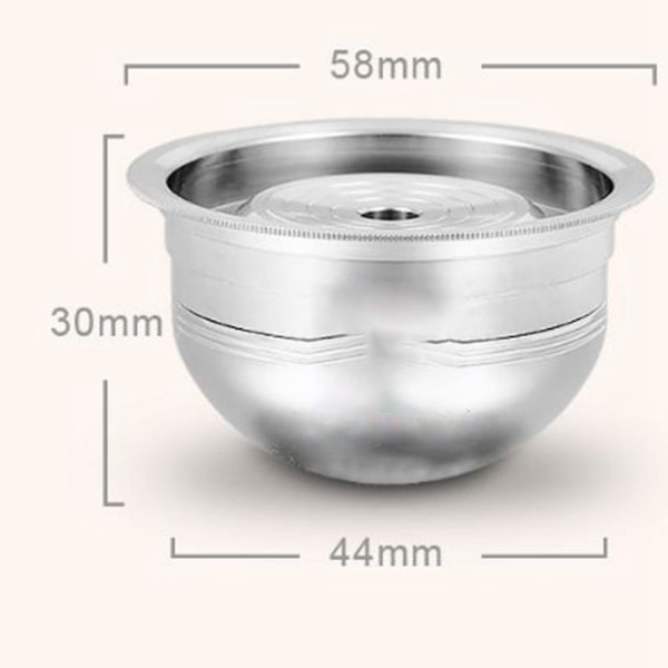 Återanvändbar kaffekapselbehållare för vertuoline Gca1 och env135 påfyllningsbart filter i rostfritt stål