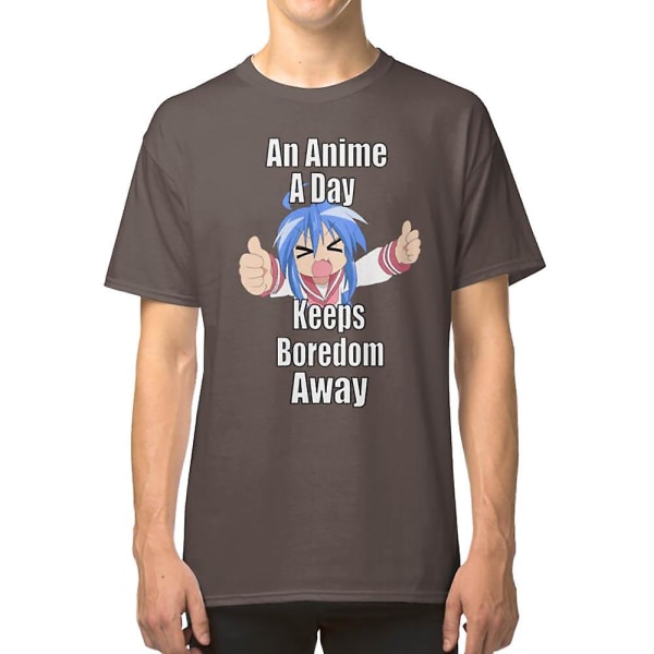 En Anime Om Dagen Håller Tristessen Borta - Konata Izumi T-shirt darkgrey XXXL