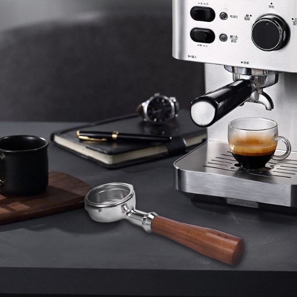 2X 58mm Kaffemaskin i rustfritt stål e61 Baseløs filterholder Kaffebottomfri håndtak Kaffe