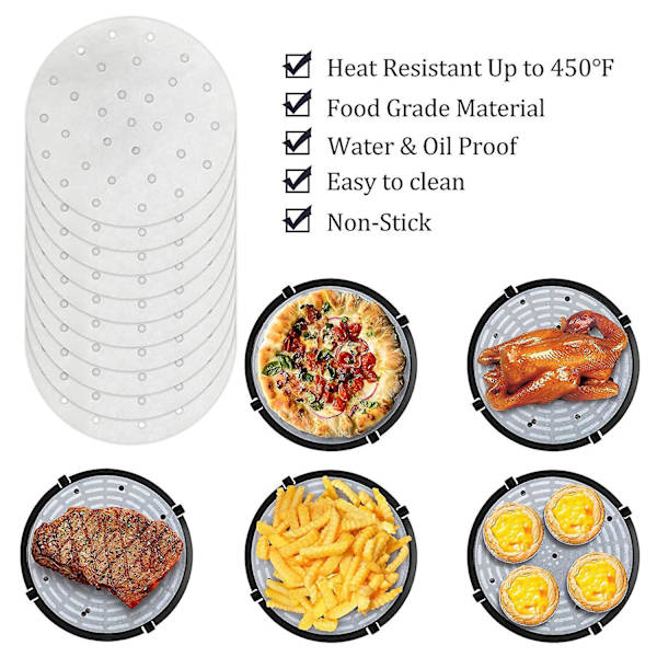 Luftfrityrkurv og erstatningsgryte, Non-Stick Stekepanne Crisper 5qt