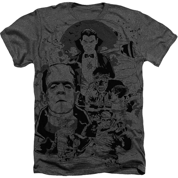 Big Print Collage Universal Monsters T-shirt XXL