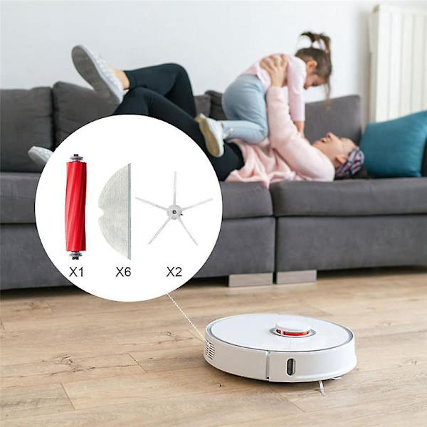 Q7 Max Q7 Max+ Q7 Robotdammsugare Tillbehör Ersättningshuvudborste Sidoborste Moppdyna