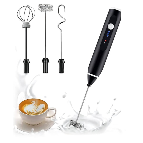 Handhållen elektrisk äggvisp USB uppladdningsbar kaffemixer hushållsmjölk kanna mixer skum