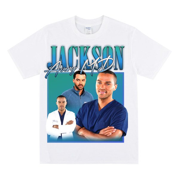 JACKSON AVERY T-shirt Til Greys Fans White S