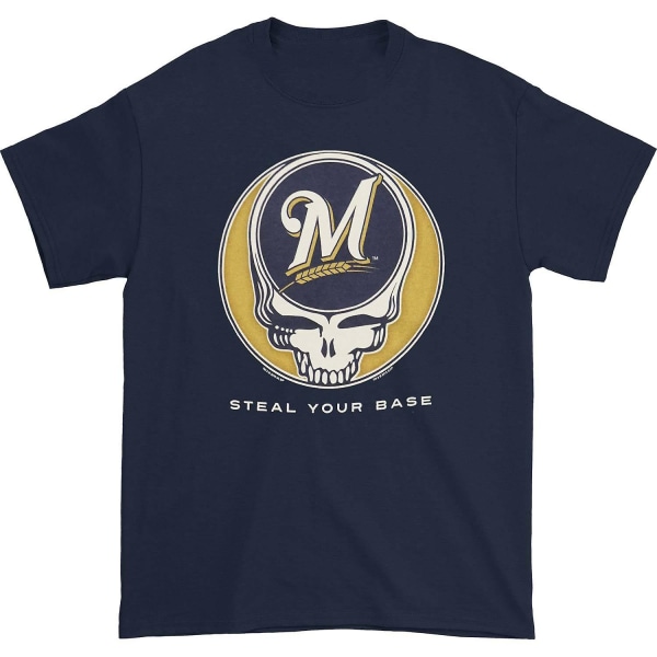 Grateful Dead Steal Your Base Team Färg Milwaukee Brewers T-shirt S