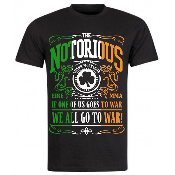 Conor McGregor Musta T-paita Go To War Mcgregor XL