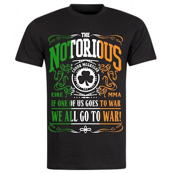 Conor McGregor Svart T-shirt Go To War Mcgregor M