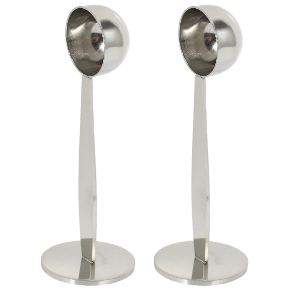 2X Espresso Holder Coffee Measuring Tamper Spoon Stainless Steel Coffee and Tea Tools Measuring Tamper