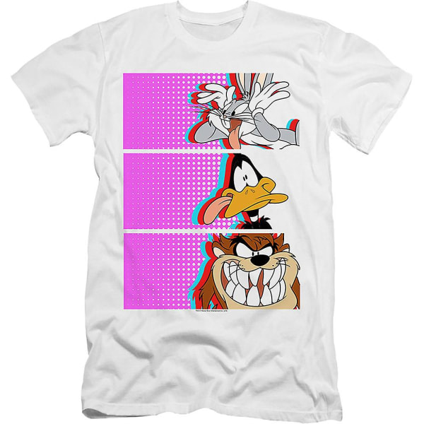 Bugs Bunny, Daffy Duck og Tasmanian Devil Looney Tunes T-skjorte L