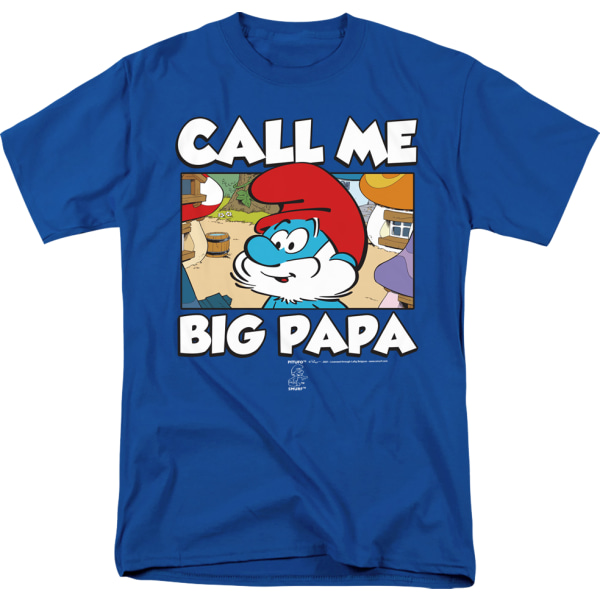 Soita Minulle Iso Papa Smurffi T-paita S