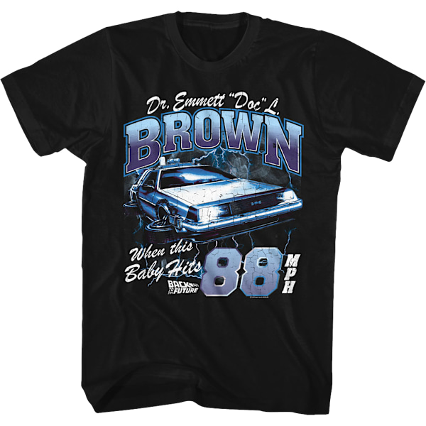 Når denne baby rammer 88 MPH Tilbage til fremtiden T-shirt M